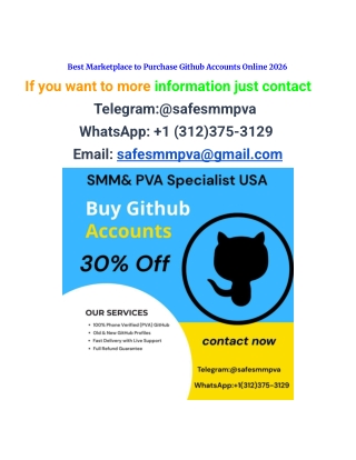 Best Marketplace to Purchase Github Accounts Online 2026