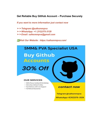 Get Reliable Buy GitHub Account – Purchase Securely
