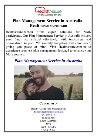 Plan Management Service in Australia | Healthassure.com.au