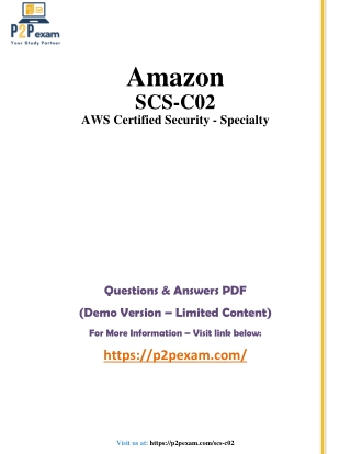 AWS Certified Security – Specialty (SCS-C02) | Practice Questions & Answers PDF