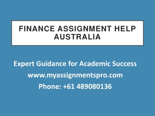 Expert help with Finance Assignment Help Australia