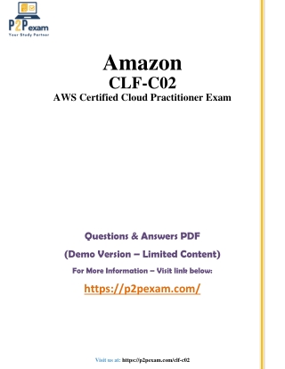 AWS Certified Cloud Practitioner (CLF-C02) | Practice Questions & Answers PDF