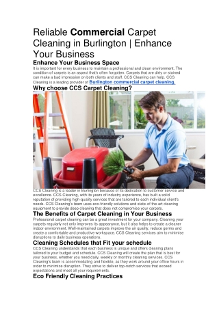Reliable Niagara Falls Commercial Office Cleaning Services