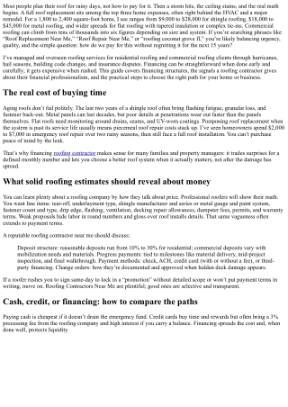 Roof Replacement Near Me: Financing and Payment Options