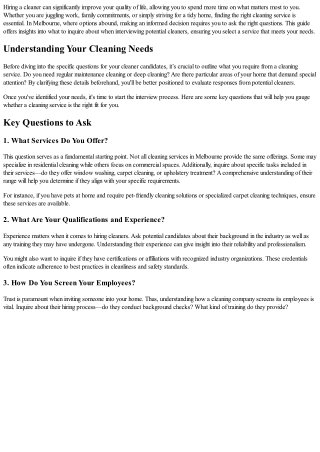 Top Questions to Ask When Interviewing Potential Cleaners—Your Guide from Kontro