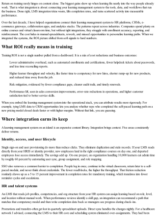 How LMS Integration Improves Training ROI