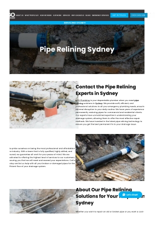 Pipe Relining Sydney