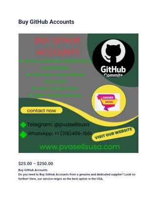 Buy GitHub Accounts