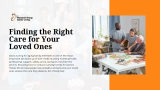 Finding The Right Care For Your Loved Ones