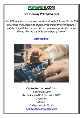 pcb mexico| Pcbrapido.com