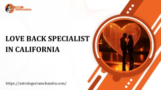 Love Back Specialist in California