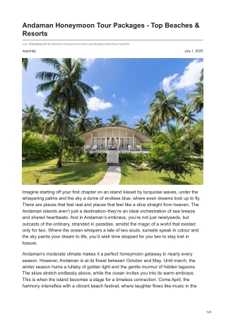 travassa.in-Andaman Honeymoon Tour Packages - Top Beaches  Resorts (1)