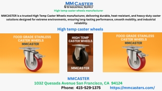 High temp caster wheels manufacturer