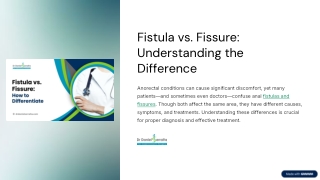 Understanding Fistula and Fissure: Key Distinctions