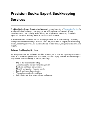 Bookkeping Service