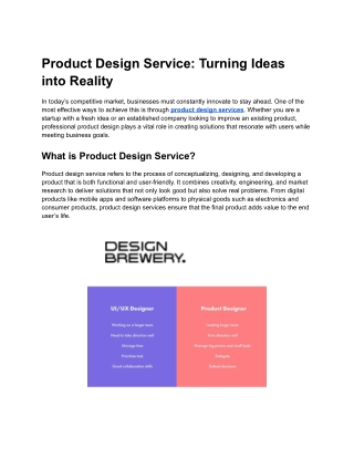 Professional Product Design Services | From Idea to Execution