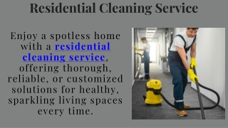 Residential Cleaning Service