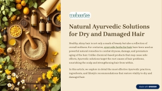 Natural Ayurvedic Solutions for Dry and Damaged Hair