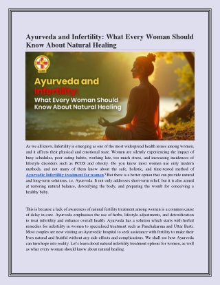Ayurveda and Infertility_ What Every Woman Should Know About Natural Healing