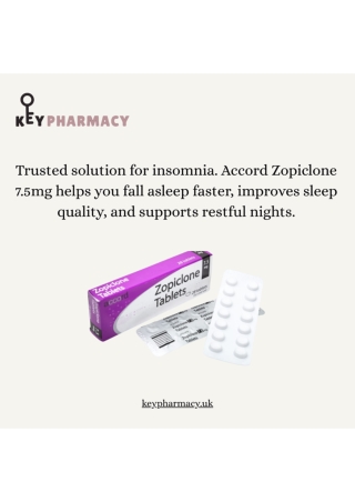 Zopiclone 7.5mg – Trusted Insomnia Treatment