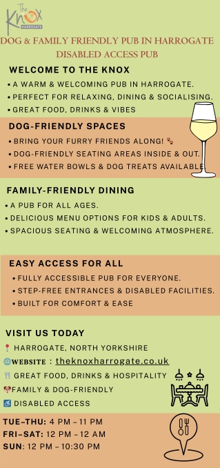 Dog & Family Friendly Pub in Harrogate Disabled Access Pub