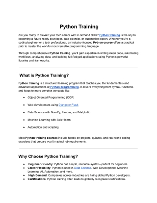 Python Training