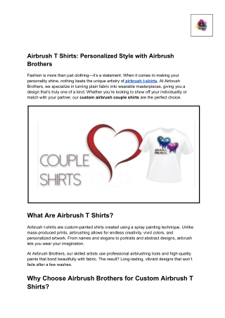 Airbrush T Shirts_ Personalized Style with Airbrush Brothers