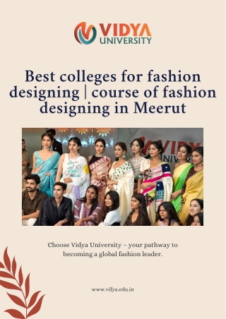 Best colleges for fashion designing  course of fashion designing in Meerut