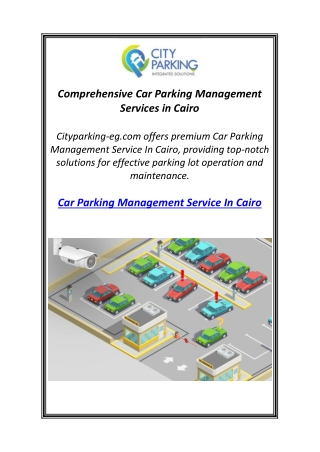 Comprehensive Car Parking Management Services in Cairo