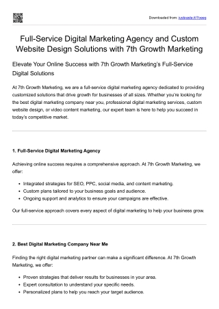Full-Service Digital Marketing Agency and Custom Website Design Solutions