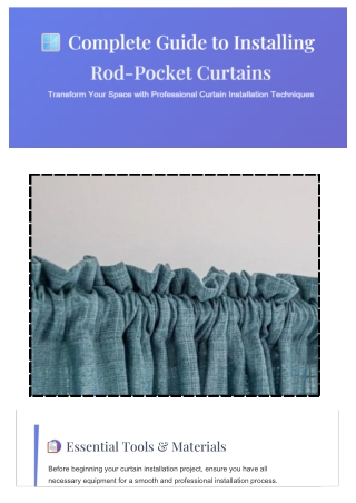 Complete Guide to Installing Rod-Pocket Curtains