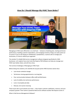 How Do I Should Manage My HVAC Team Better?