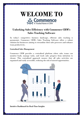 Streamline Sales with Commence CRM Tracking System