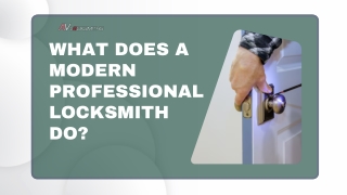 What Does a Modern Professional Locksmith Do?