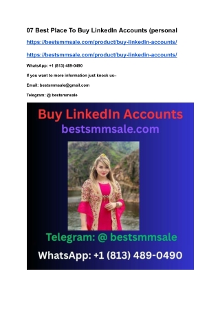 07 Best Place To Buy LinkedIn Accounts (personal