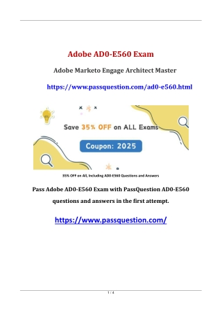 AD0-E560 Adobe Marketo Engage Architect Master PDF Questions