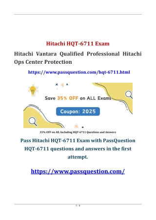 Hitachi Ops Center Protection HQT-6711 PDF Questions