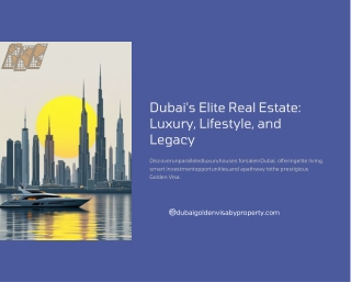 Luxury Houses for Sale in Dubai – Elite Villas & Golden Visa Investment
