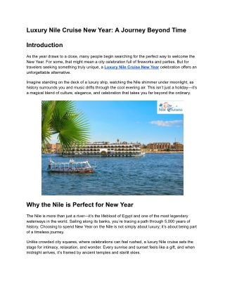 Luxury Nile Cruise New Year_ A Journey Beyond Time