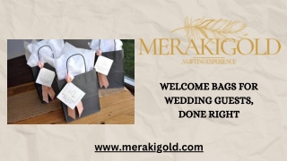 Elegant Wedding Welcome Gifts  Thoughtful & Memorable