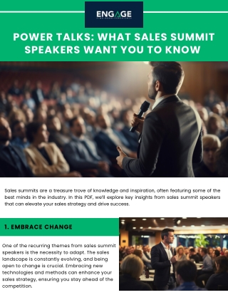 Power Talks: What Sales Summit Speakers Want You to Know