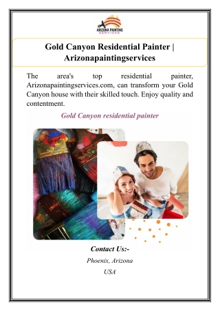 Gold Canyon Residential Painter | Arizonapaintingservices
