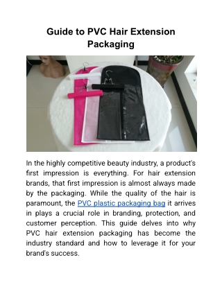 The Ultimate Guide to PVC Hair Extension Packaging