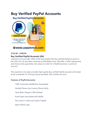 Buy Verified PayPal Accounts