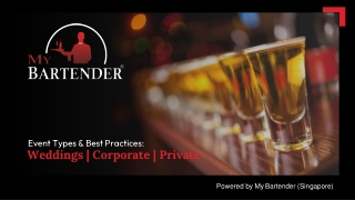 Event Types & Best Practices by My Bartender 