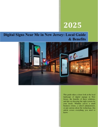 Digital Signs Near Me in New Jersey-Local Guide & Benefits