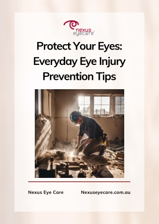 Protect Your Eyes from Everyday Eye Injury