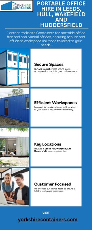 Portable office hire in Leeds, Hull, Wakefield and Huddersfield