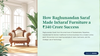 How Raghunandan Saraf Made Insaraf Furniture a ₹340 Crore Success