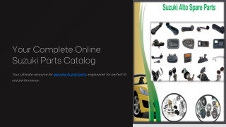 Suzuki Genuine Parts Catalogue